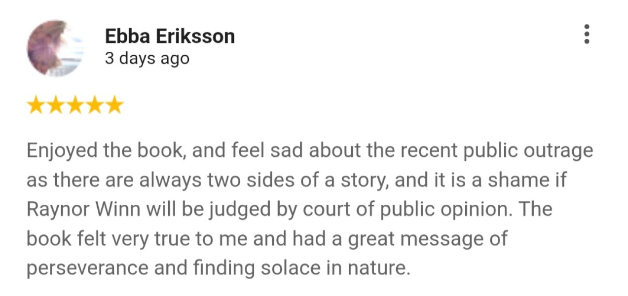 Thread 9: To feel disappointed after reading this in The Observer about the author and her husband from The Salt Path book and film?