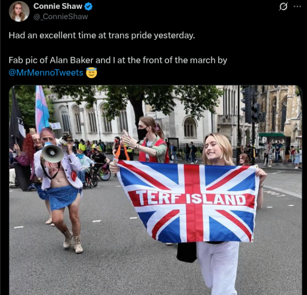 Young Terf braves Trans Pride