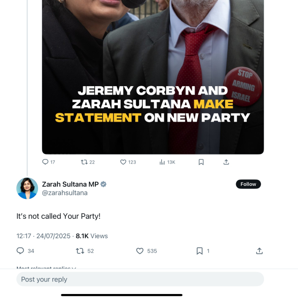 Corbyn announces Your Party