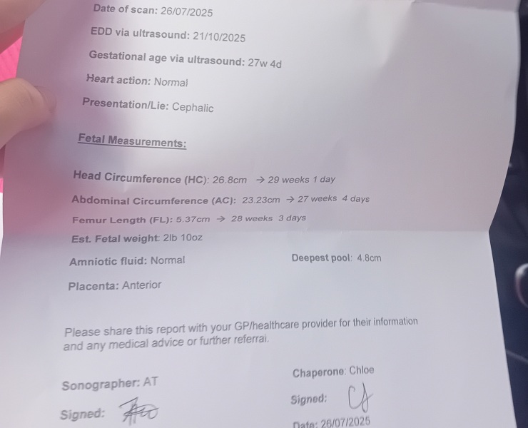 Private scan - are these measurements normal?