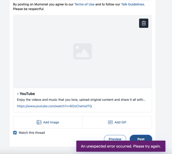 Not allowed to post links?