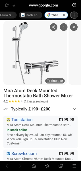 Bath shower mixer recommendation