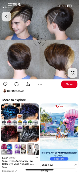 To let my 8 year old daughter shave half her head