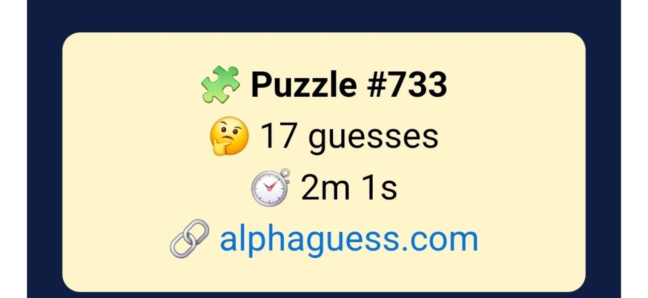 Alphaguess 7 and Hang Five