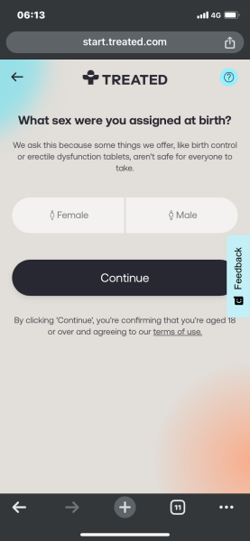 A small change by my local surgery - firmly asking for sex at birth