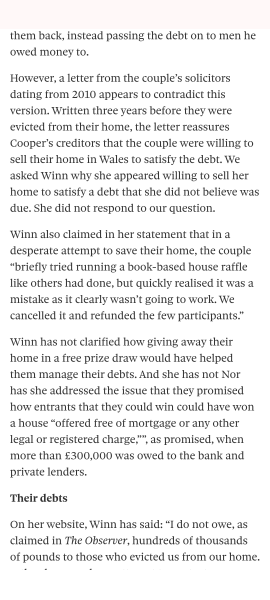 Thread 6: To feel disappointed after reading this in The Observer about the author and her husband from The Salt Path book and film?