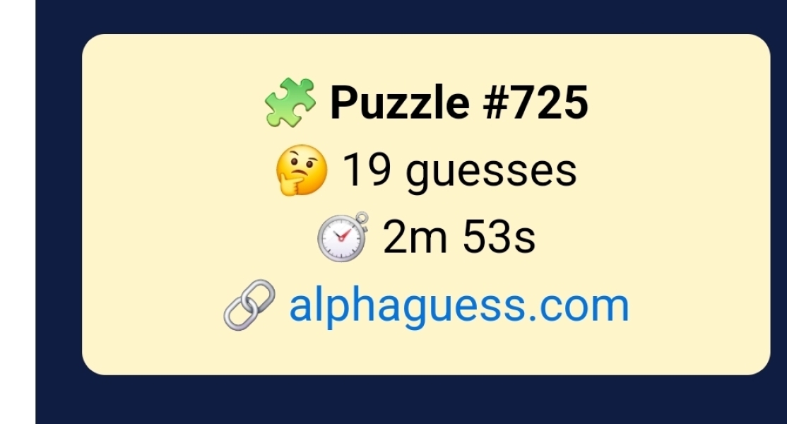 Alphaguess 7 and Hang Five