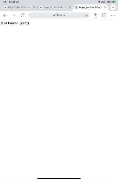 NHS Fife tries to silence nurse - Sandie Peggie vs NHS Fife Health Board and Dr Beth Upton - thread #33