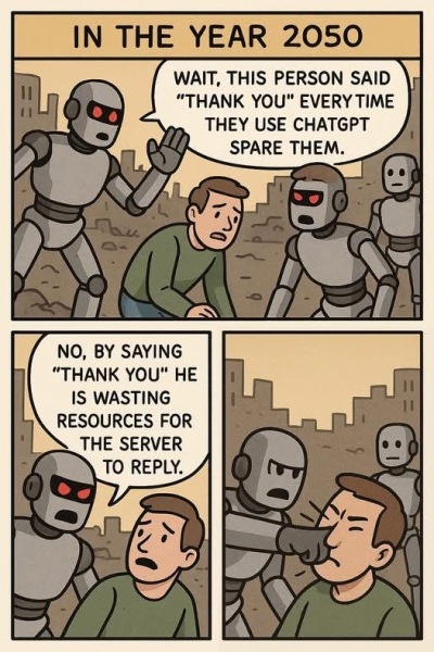 To always thank ChatGPT?