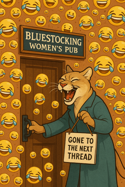 The Bluestocking - where the laugh emoji is sorely missed.
