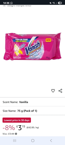 Vanish powder stain remover