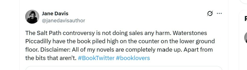 Thread 4: To feel disappointed after reading this in The Observer about the author and her husband from The Salt Path book and film?