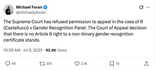 Court cases/Judicial Reviews/ET/ETAs