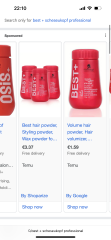 Fake hair powder from barbers