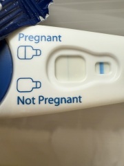 Has anyone got this thin blue line on clear-blue and was pregnant?