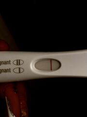 Very faint positive on First Response