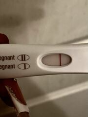 Very faint positive on First Response