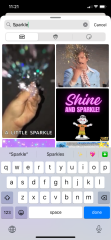 To ask? I need a sparkly gif to put in a WhatsApp message this afternoon