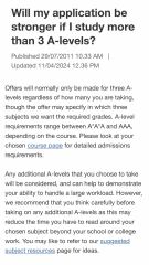 Are there any advanced to sticking with 4 A levels?