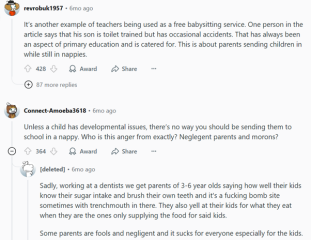 For refusing to change a 6 year old?