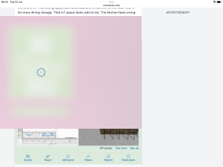 Huge advertisements on I pad blocking screen