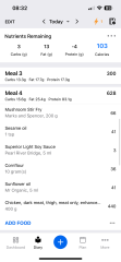 How many calories are you on and how much protein?