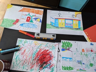 How old is the child who coloured this picture in?