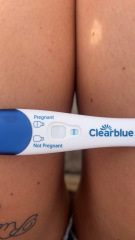 Has anyone got this thin blue line on clear-blue and was pregnant?