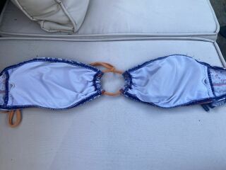 Fabric inserts for bandeau bikini tops
