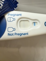 Has anyone got this thin blue line on clear-blue and was pregnant?