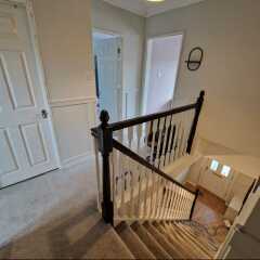 Would you paint the whole bannisters black or just like it is ?