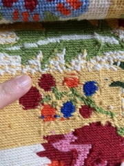 When you send off your finished tapestry to be made into a cushion do they judge your chaotic and disgraceful back?