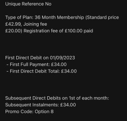 Gym membership cancelation