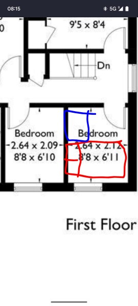 Is a 6’6” by 8’ 3” a big enough to be considered a bedroom?