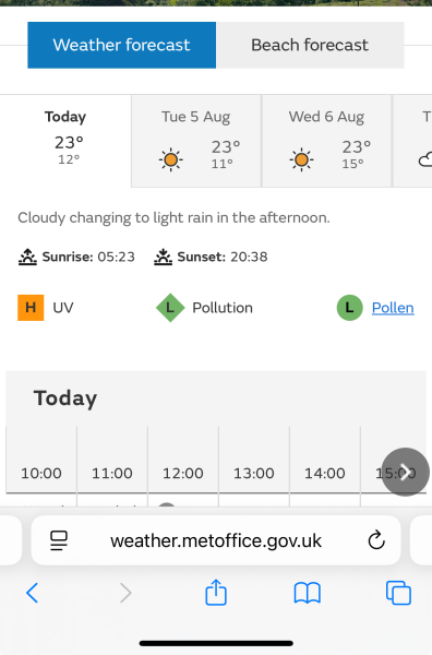 Warm, mild and sunny in the south vs torrential rain and winds in