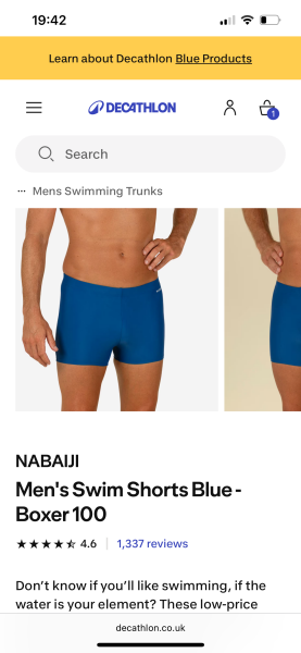 Swimming trunks in France.