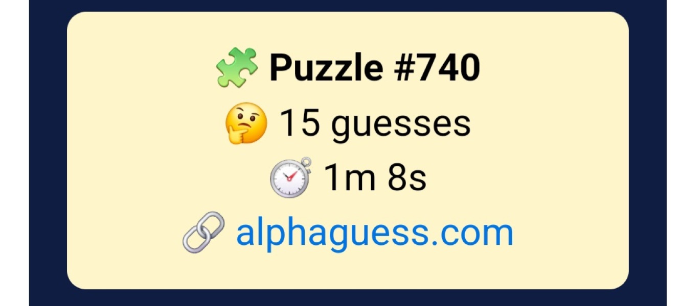 Alphaguess 7 and Hang Five