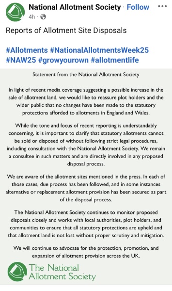 Allotments under threat