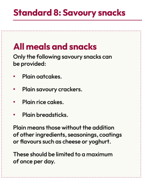 To agree with the new guidance in Scotland to ban cake at nursery?