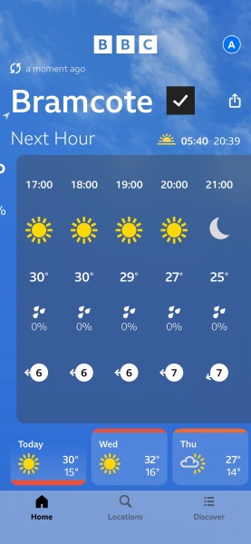 Is the sun out where you are. What's the temperature