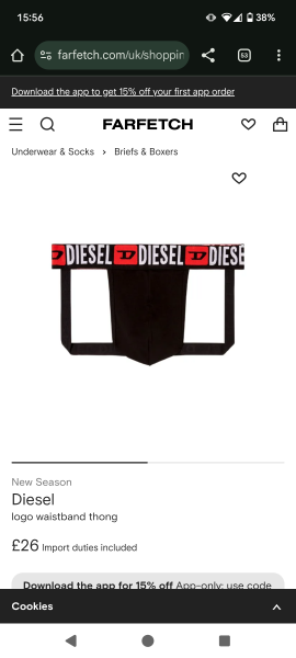 Husband wearing thongs