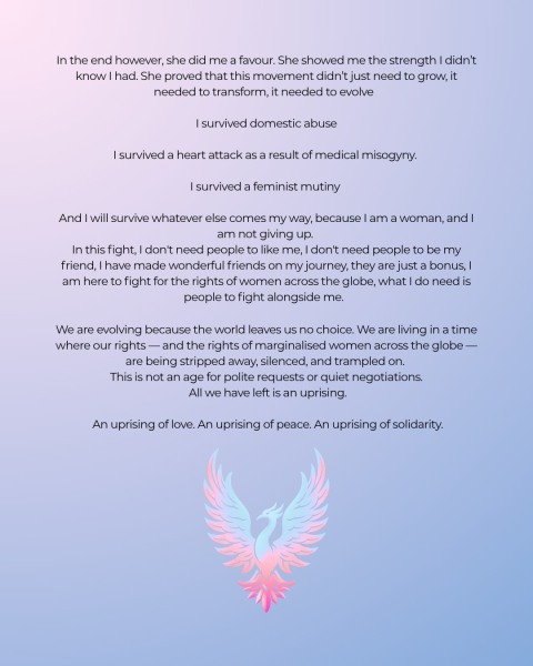 "Punch a TERF" Sarah Jane Baker to speak at #UKWomensMarch London on 18 January 2025