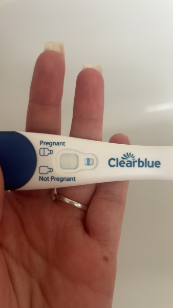 Clear blue test. Evap line or positive
