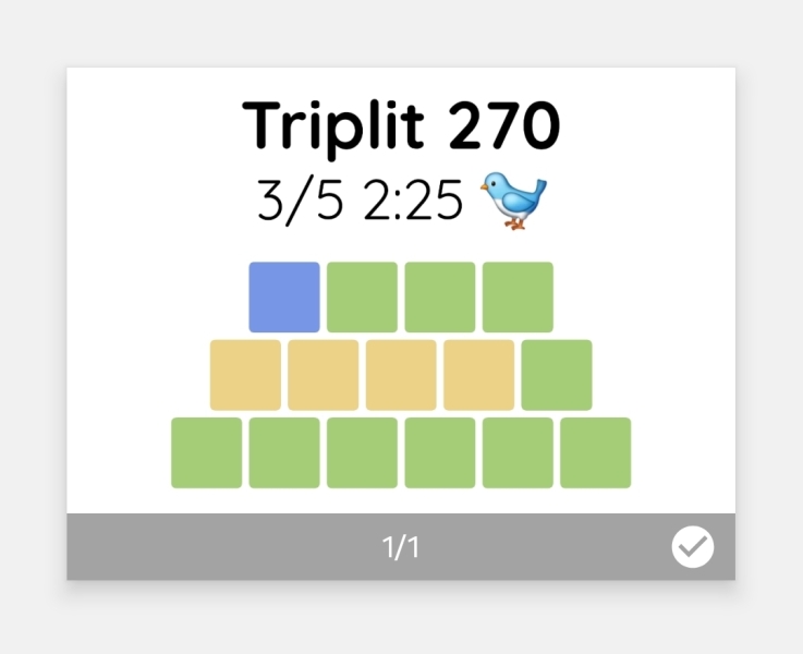 Yet another new word game - let me introduce you to Triplit!