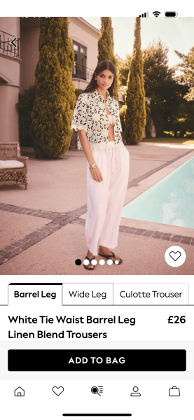 Linen barrel leg trousers (not Uniqlo)