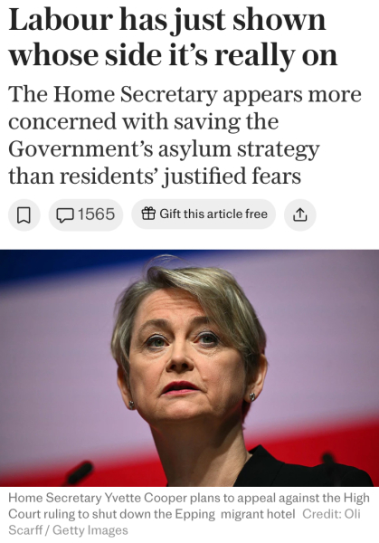 For thinking that the migrant protests ...
