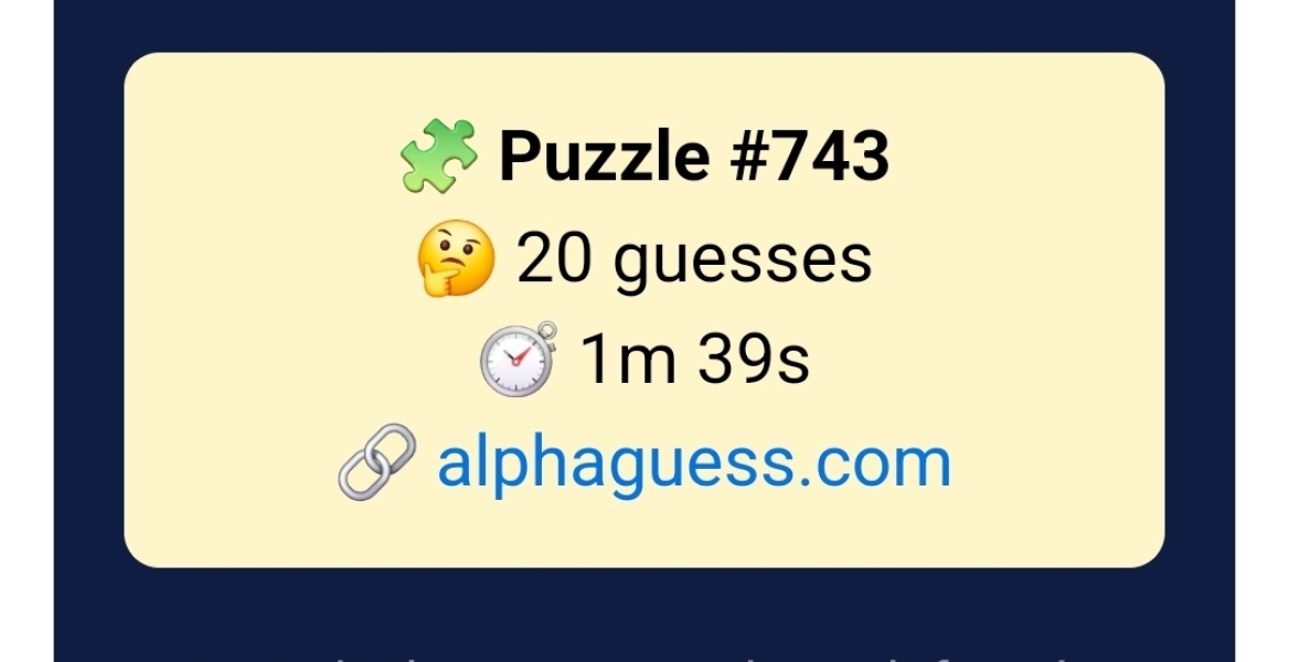 Alphaguess 7 and Hang Five