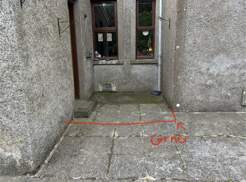 What to do with this random crappy patio area, ideas please!