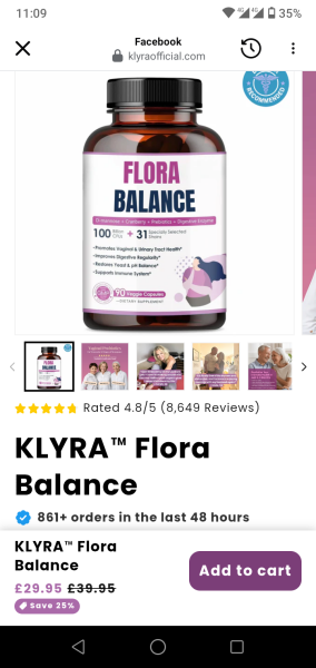 Anyone tried Flora Balance supplements from Klyra?