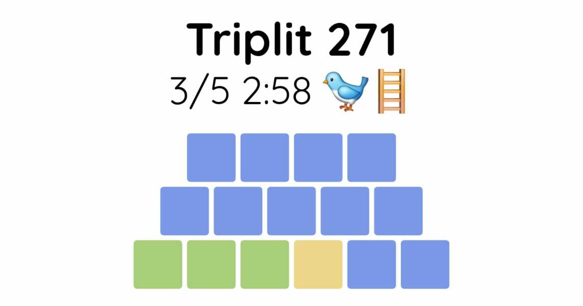 Yet another new word game - let me introduce you to Triplit!